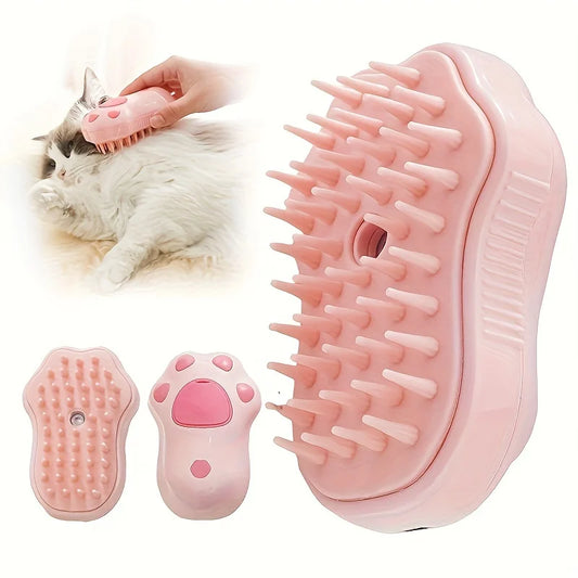 3-in-1 Steamy Pet Grooming Brush