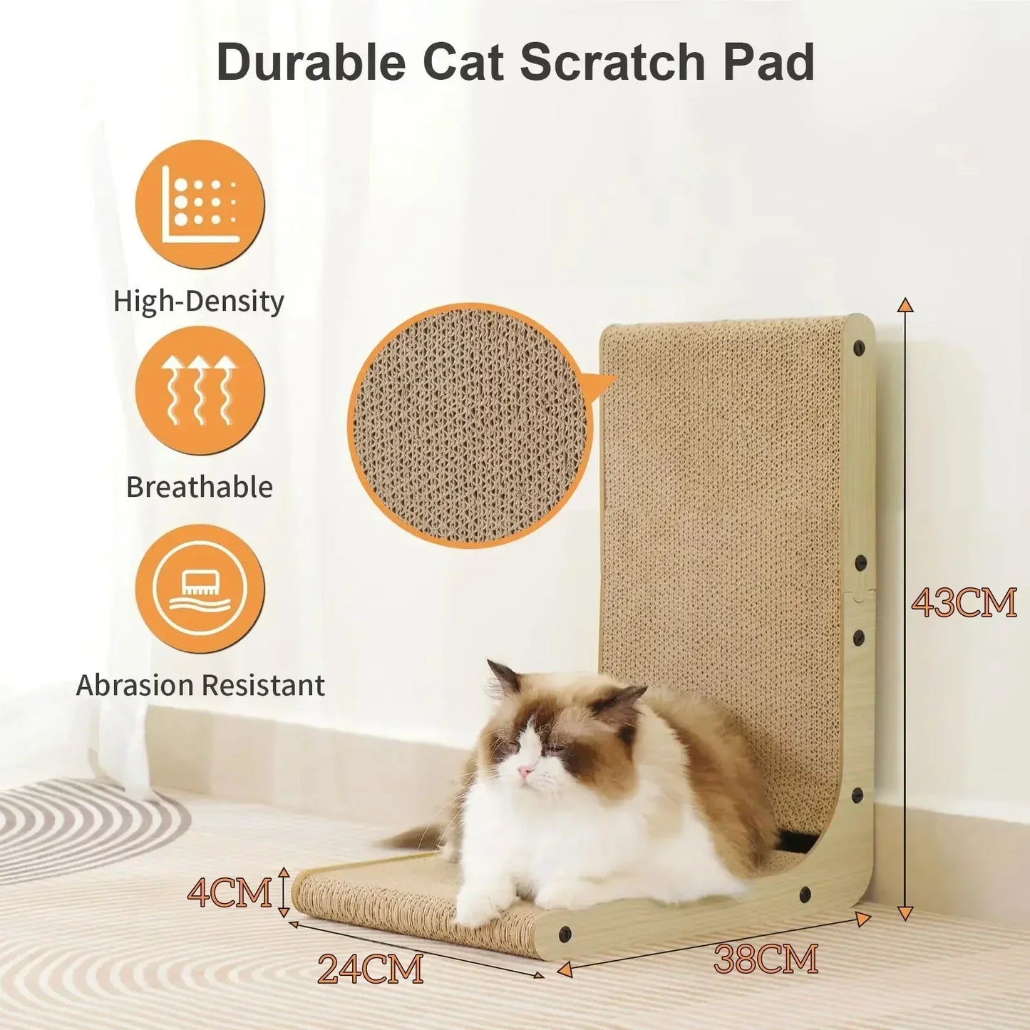 Vertical L-Shape Cat Scratching Post