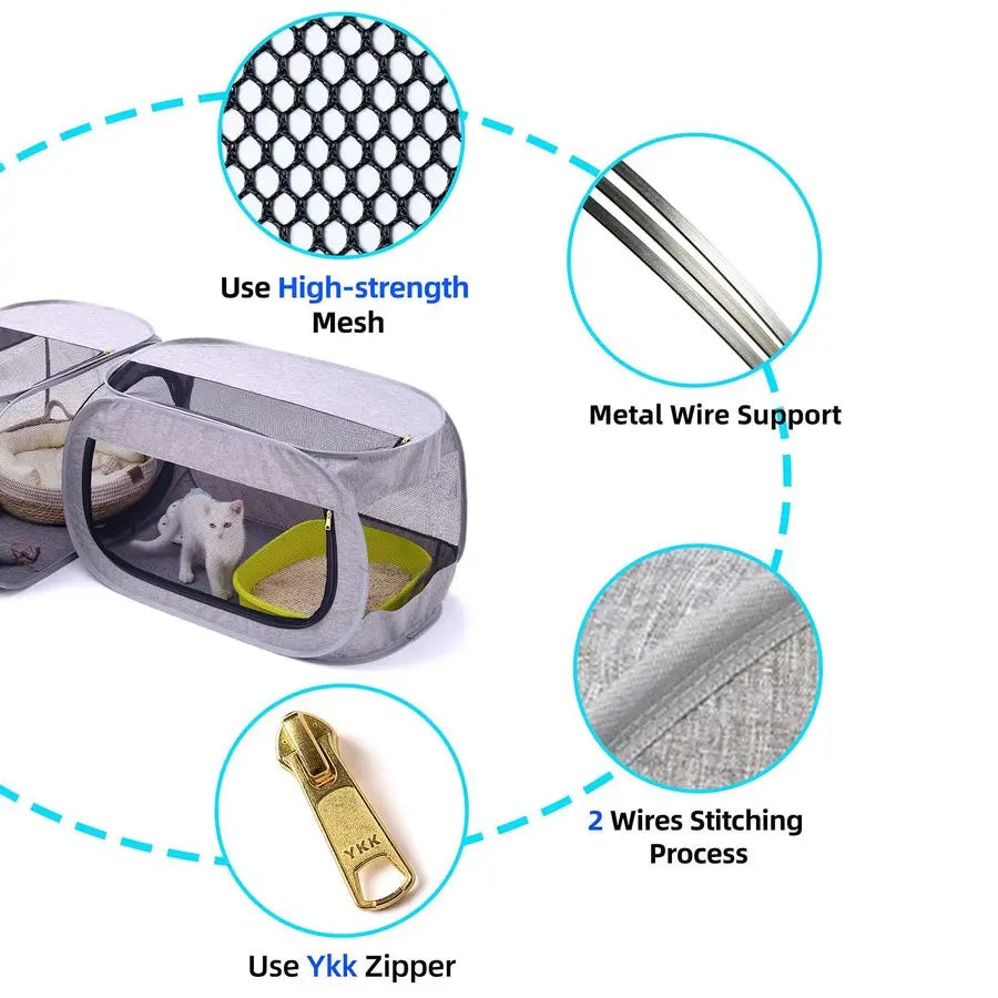 High‑Strength Mesh Indoor Cat Enclosure