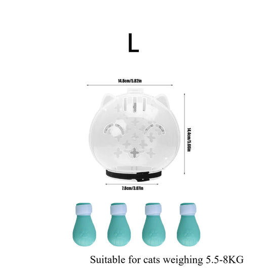 Cat Muzzle & Anti-Scratch Boot Set - Cidero & Co.