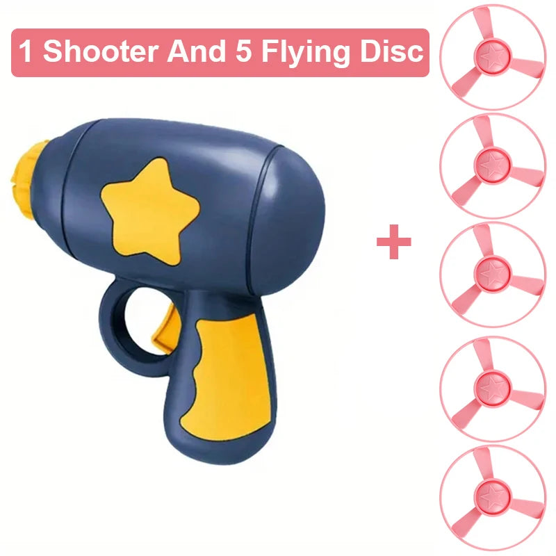 Interactive Flying Disc Gun Cat Toy