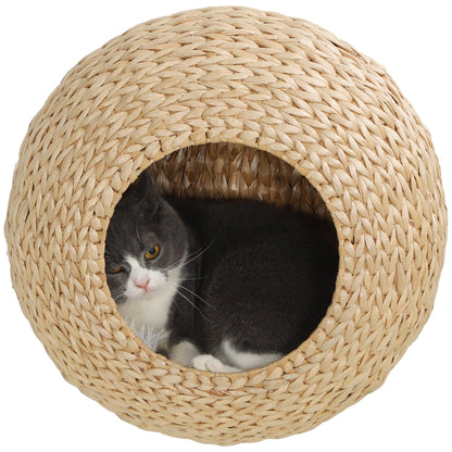 Wood Wall Mounted Cat Condo with Washable Cushion