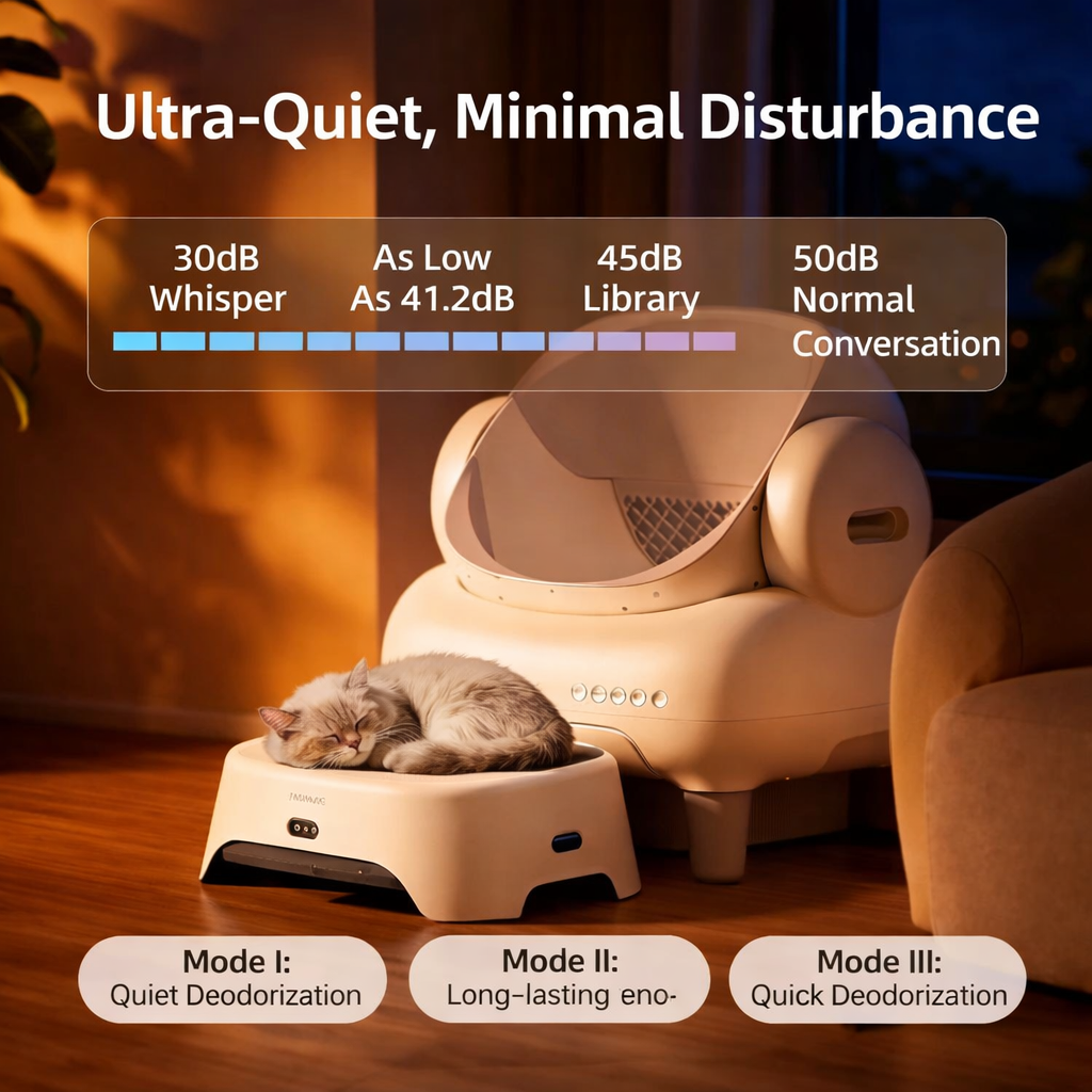 Cat Litter Box Ramp with Built-In Activated Carbon Deodorizer