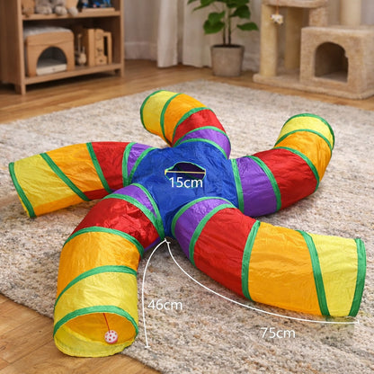 Rainbow Starfish Cat Tunnel