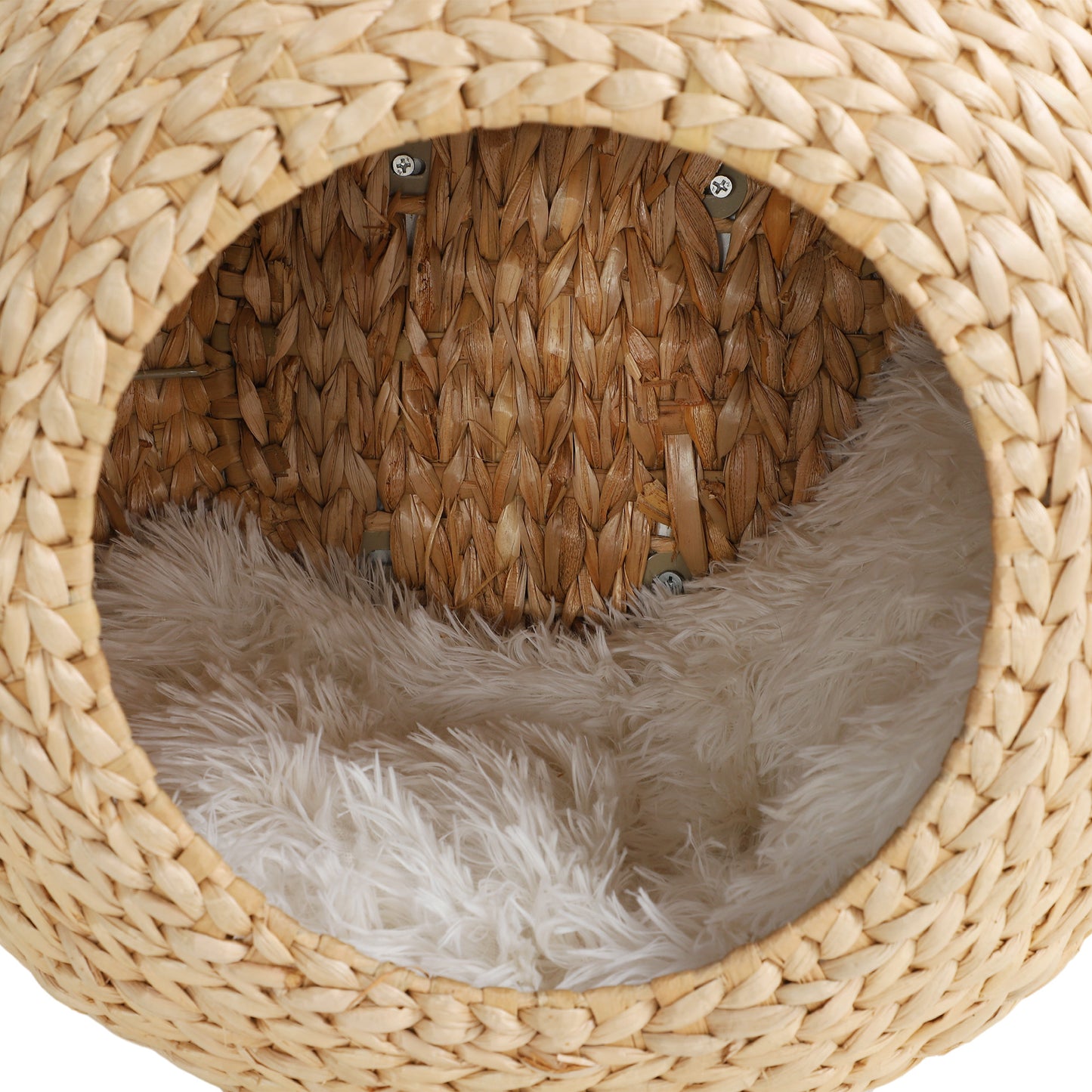 Wood Wall Mounted Cat Condo with Washable Cushion