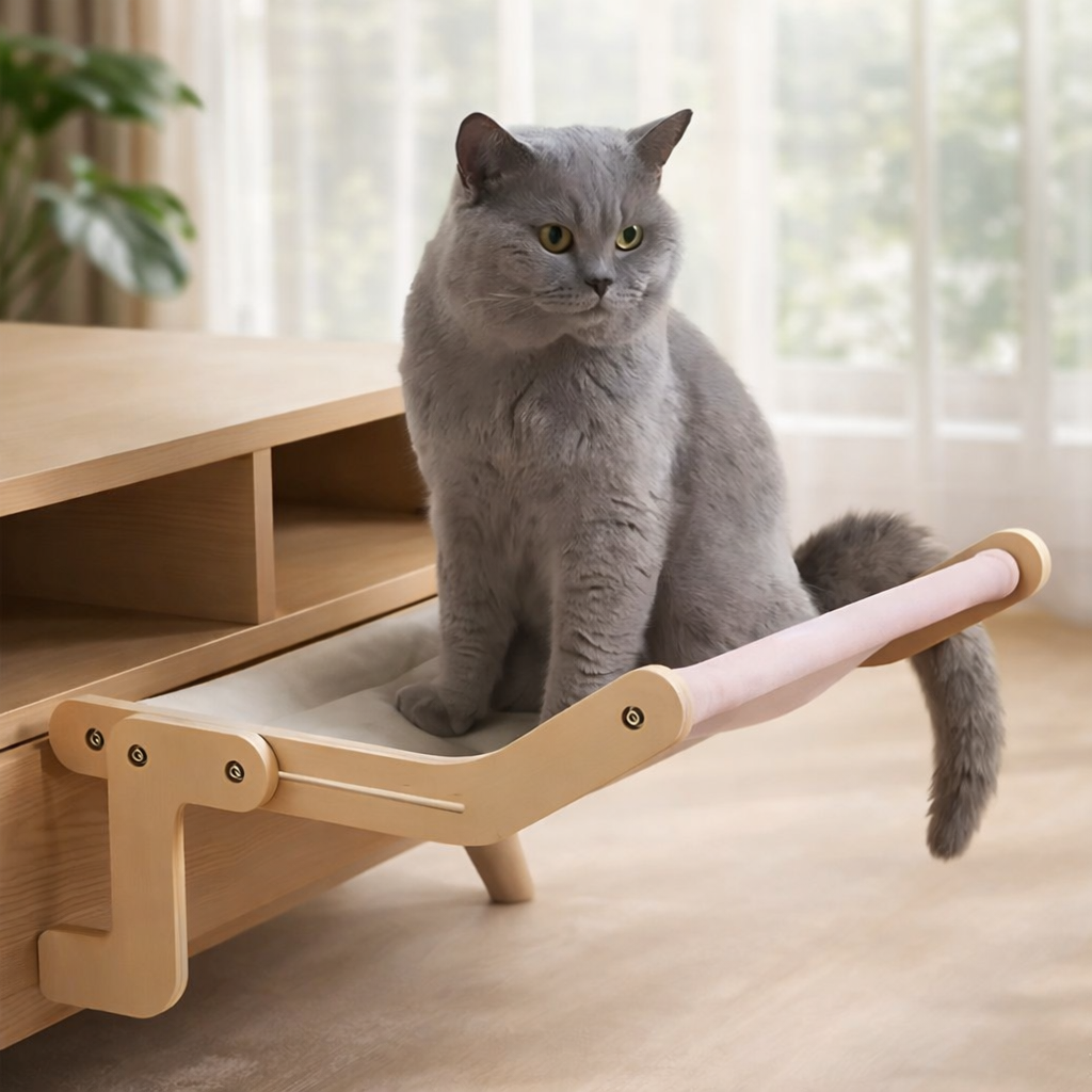Solid Wood Cat Window Hammock