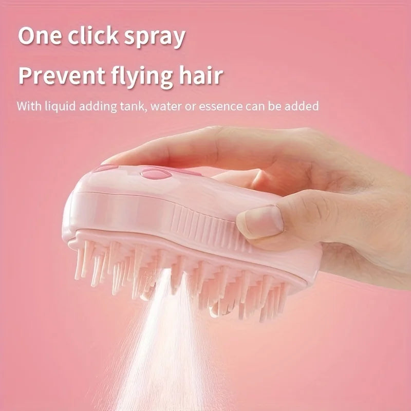 3-in-1 Steamy Pet Grooming Brush