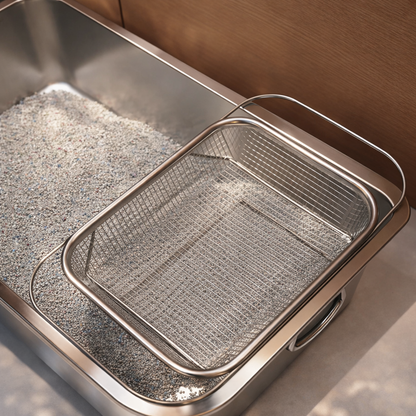 Stainless Steel Cat Litter Sifting Tray