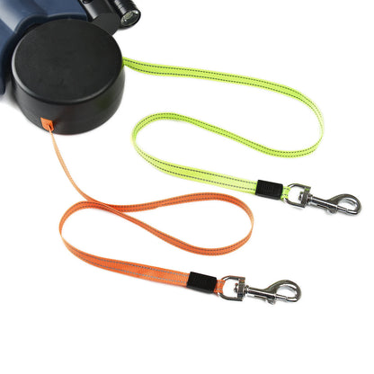3M Retractable Dual Dog Leash with LED Lights