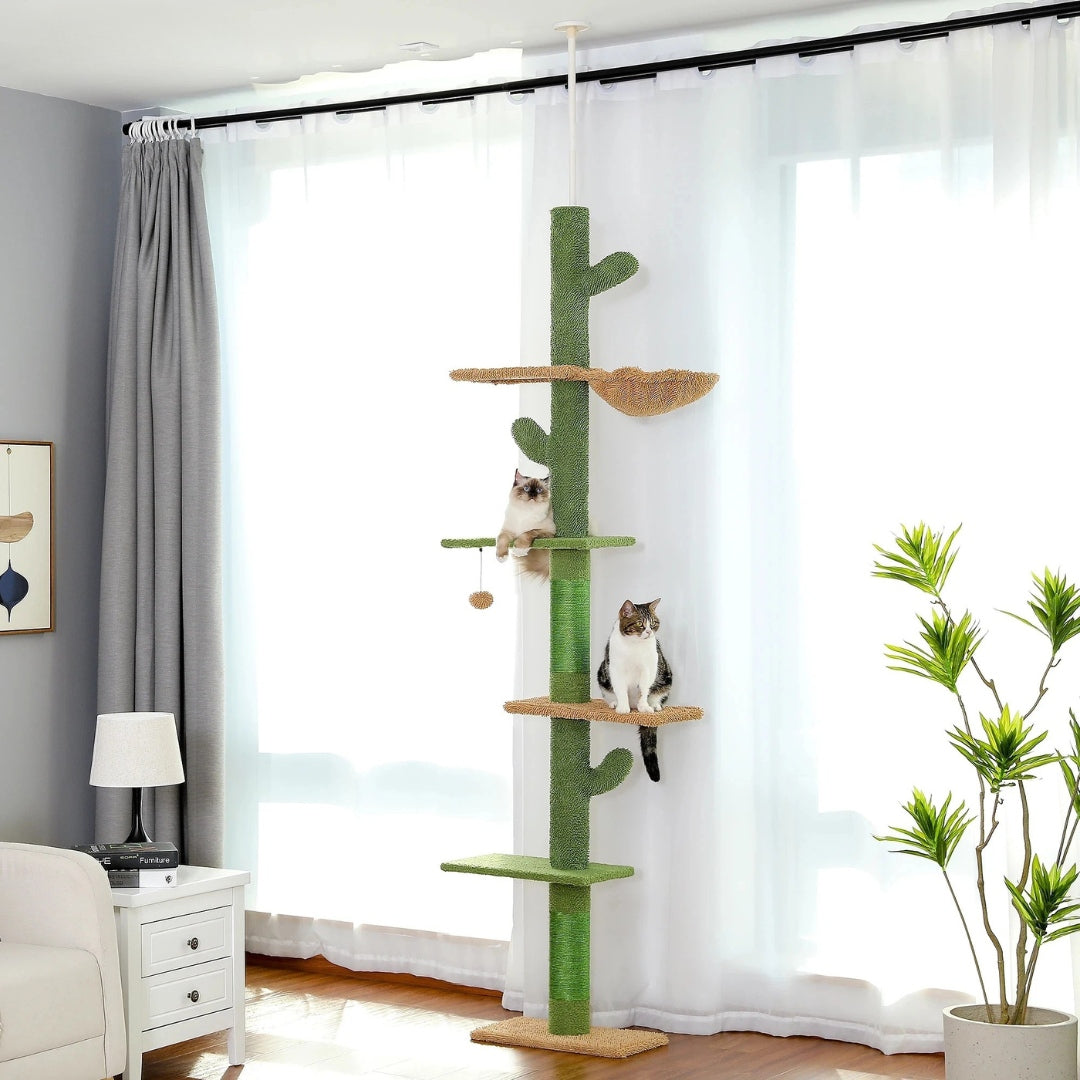 5-Tier Floor to Ceiling Cactus Cat Tree