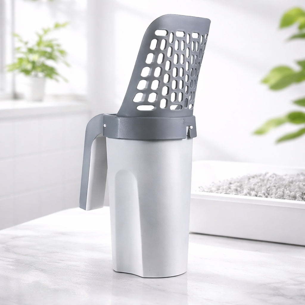 2-in-1 Cat Litter Scoop With Built-In Waste Bin