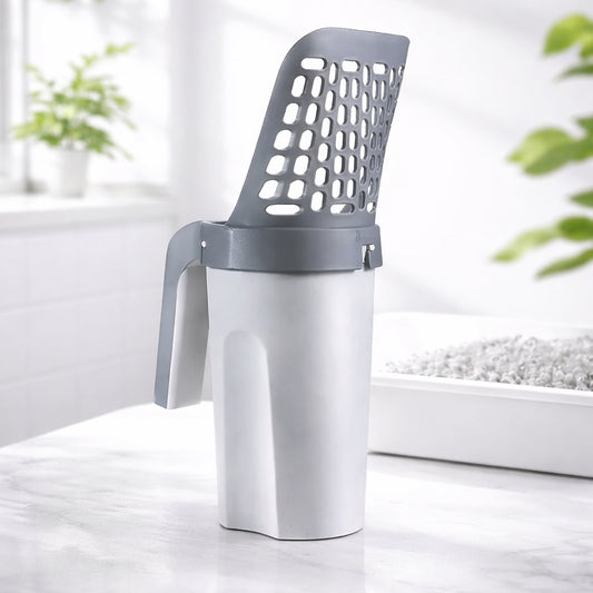 2-in-1 Cat Litter Scoop With Built-In Waste Bin