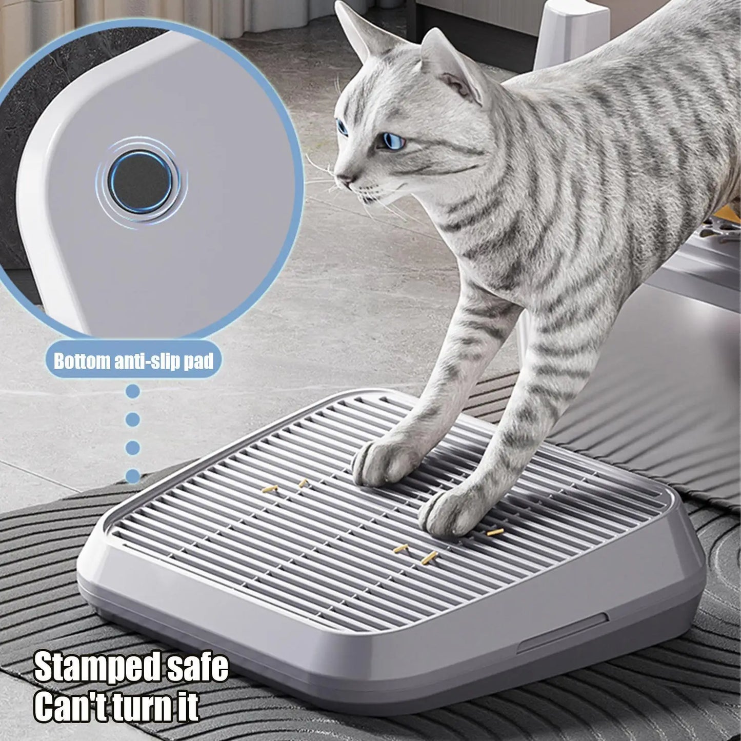 Double-Layer Cat Litter Catcher Ramp