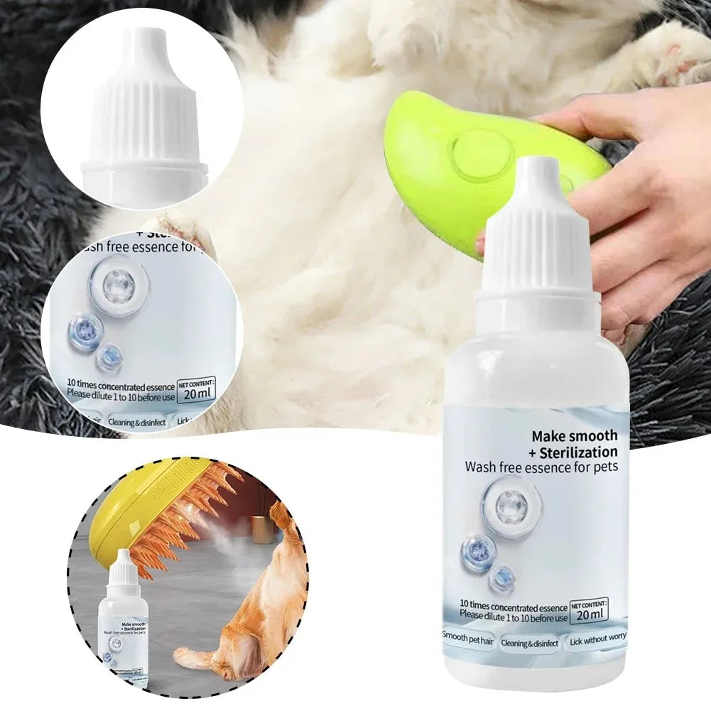 Wash-Free Cat & Dog Grooming Essence for Steam Brush (20ml)