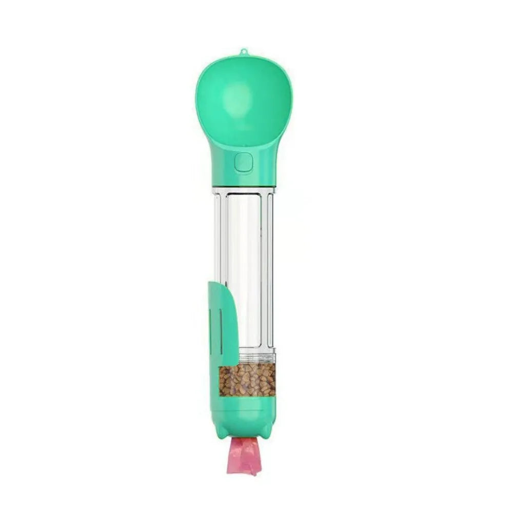 3-in-1 Pet Water & Food Dispenser with Trash Bag Box and Shovel