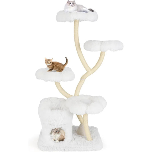 65-Inch Cloud-Shaped Modern Cat Tower