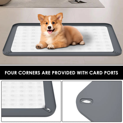 Leak-Proof Silicone Pee Pad Holder with Raised Edge