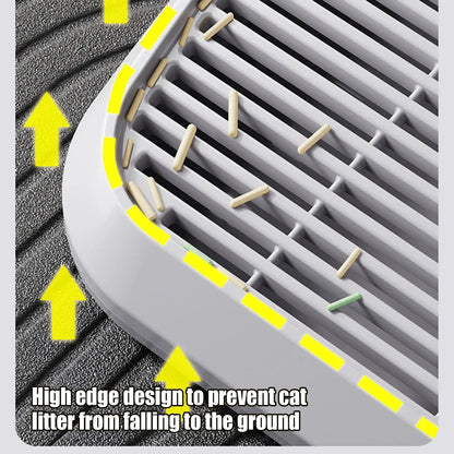 Double-Layer Cat Litter Catcher Ramp