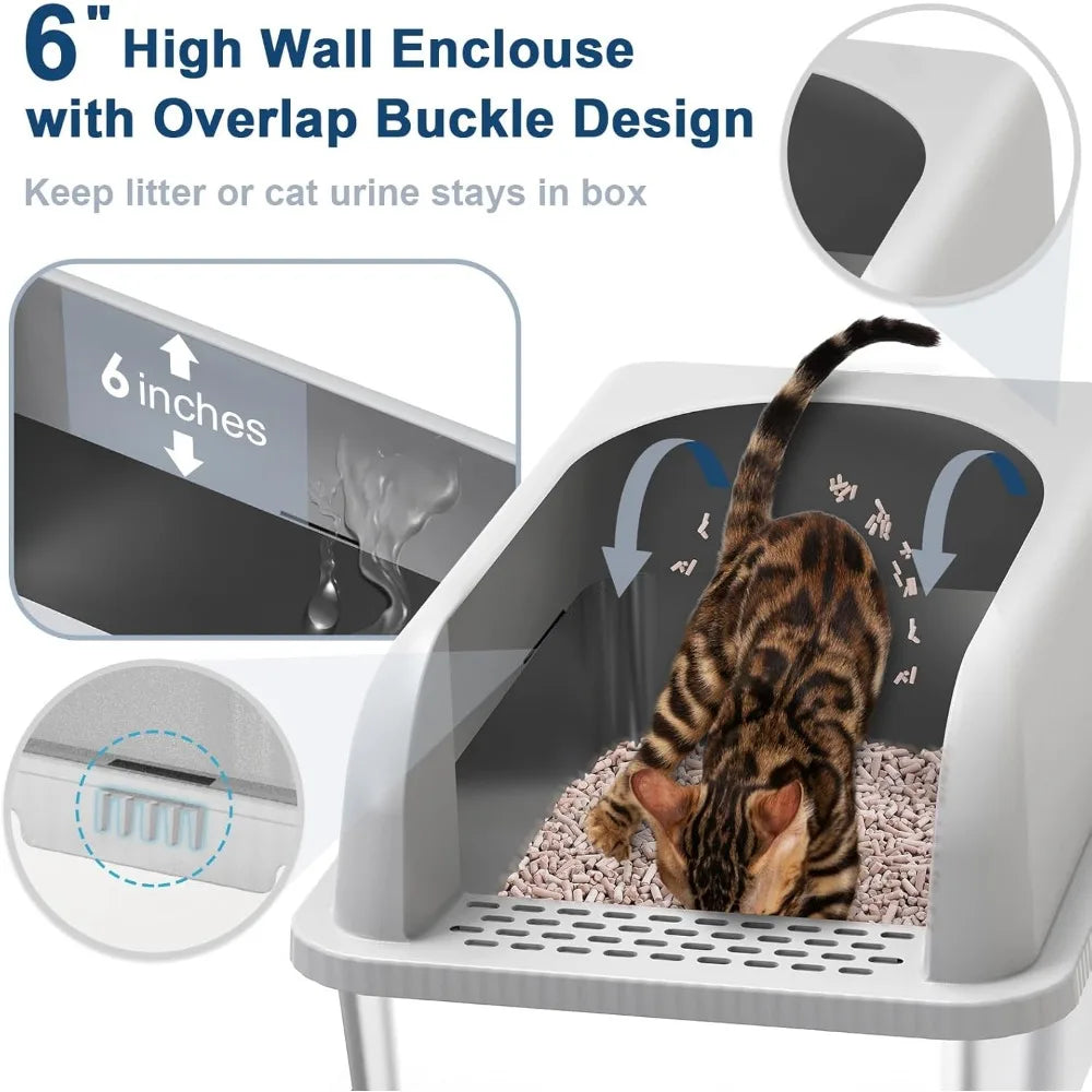 Stainless Steel Sifting Litter Box with Lid - Cidero & Co.