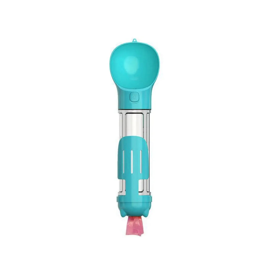 3-in-1 Pet Water & Food Dispenser with Trash Bag Box and Shovel