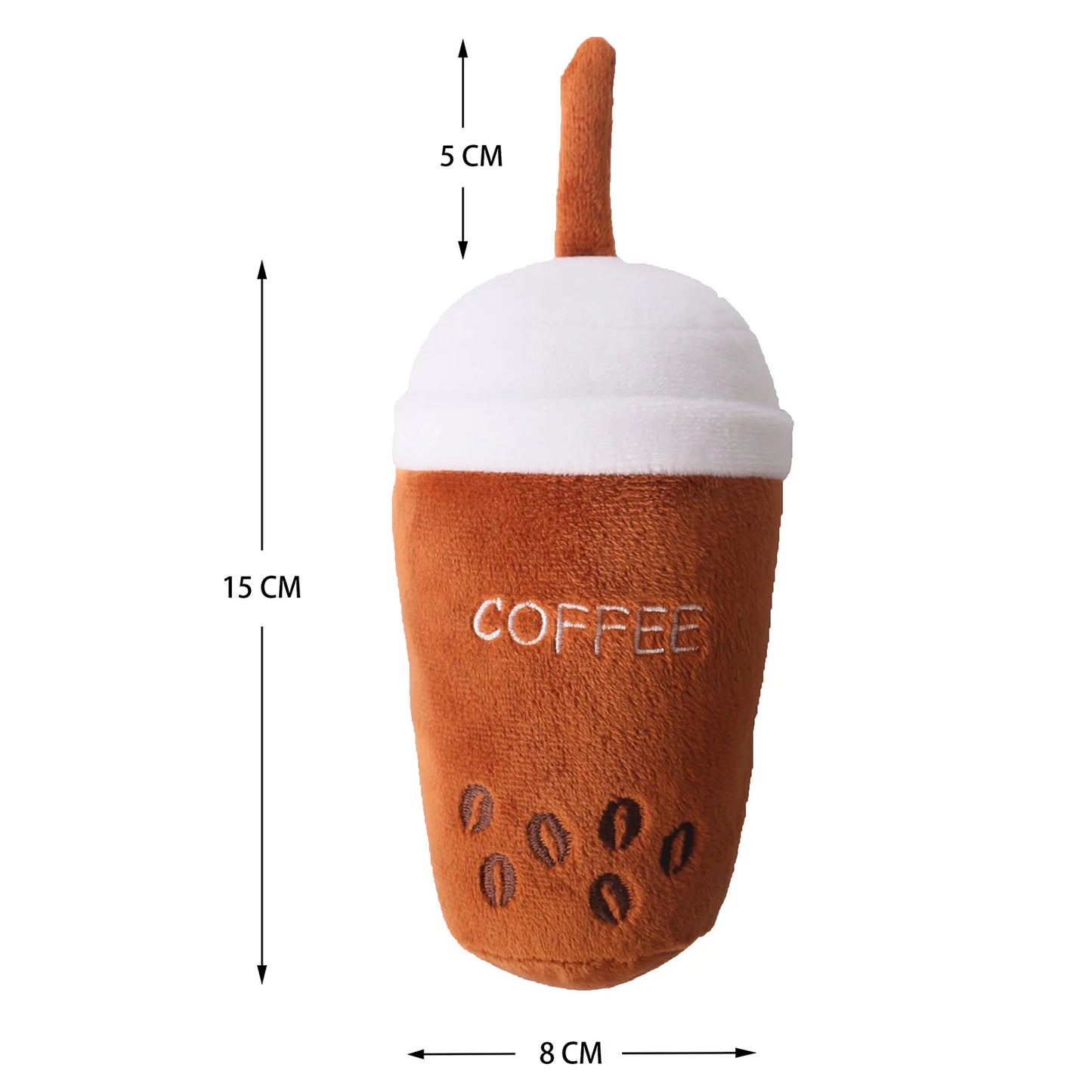 Plush Coffee Cup Dog Toy - Cidero & Co.