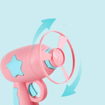 Interactive Flying Disc Gun Cat Toy