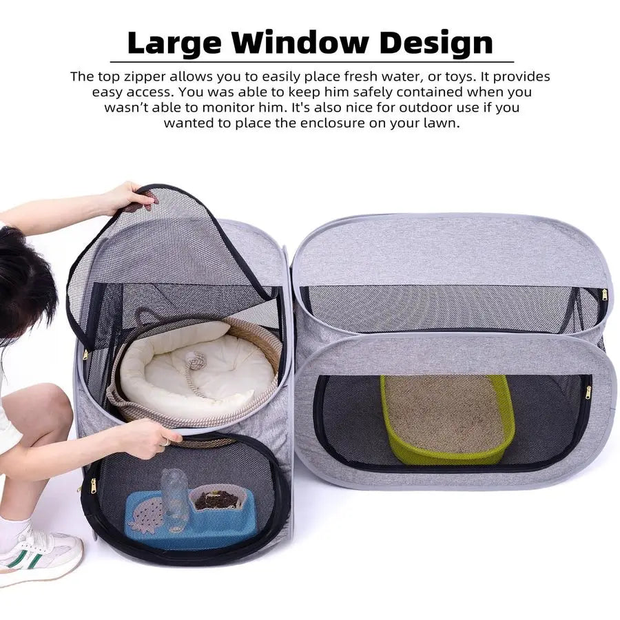 High‑Strength Mesh Indoor Cat Enclosure