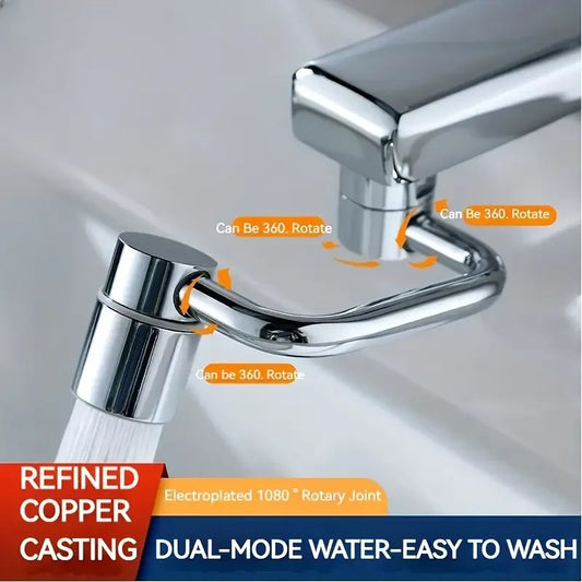 1080° Swivel Stainless Steel Kitchen Faucet Extender (2 pieces)