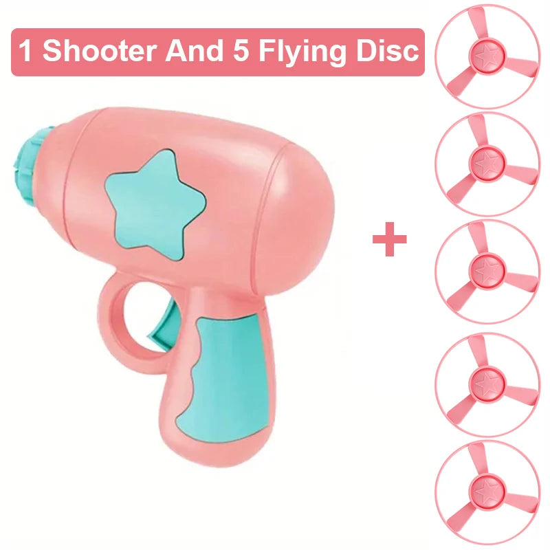 Interactive Flying Disc Gun Cat Toy