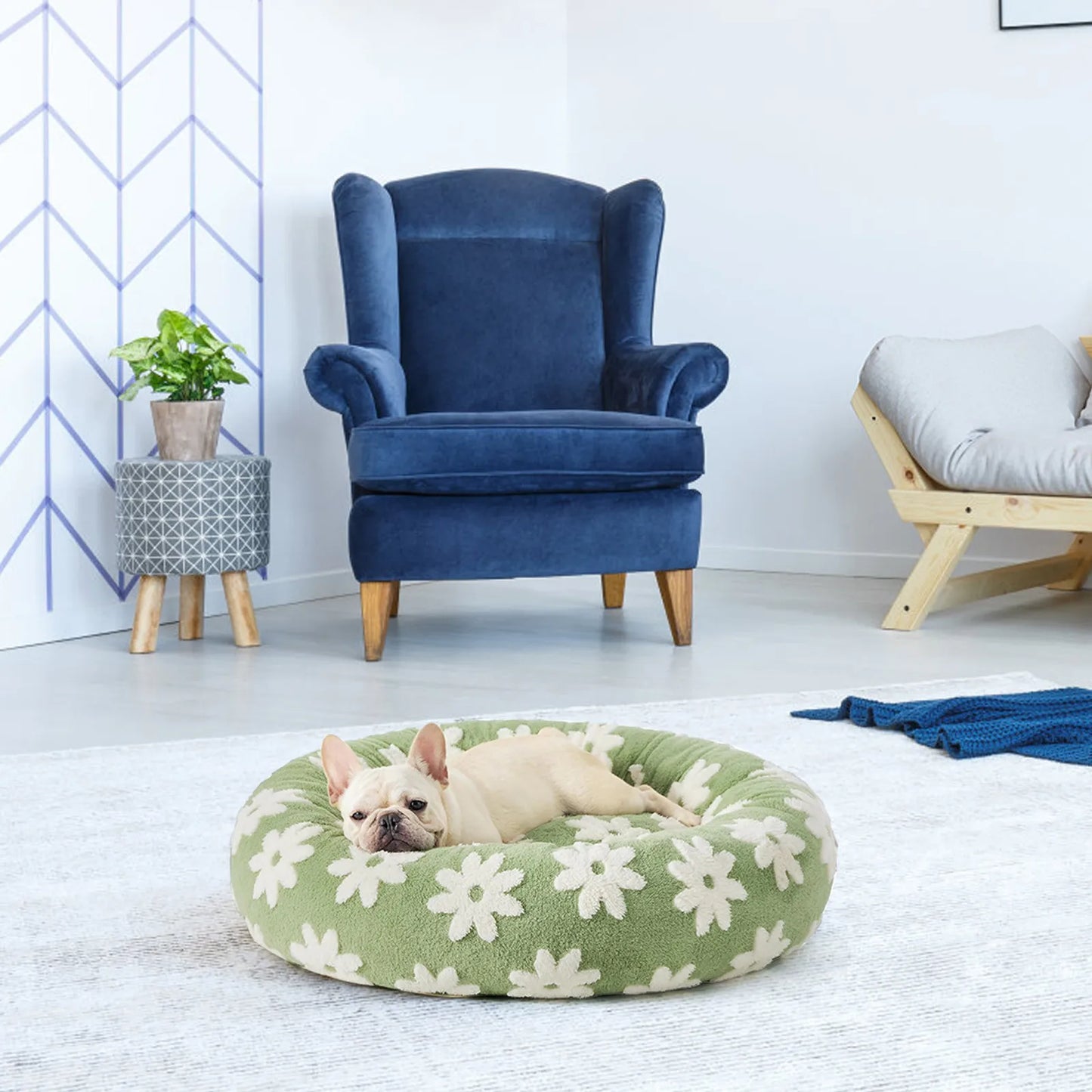 Cute Bed with Checkered, Cloud & Floral Patterns - Cidero & Co.