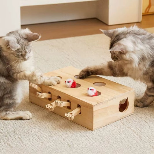 Interactive Cat Mole Whack Game Toy - Cidero & Co.
