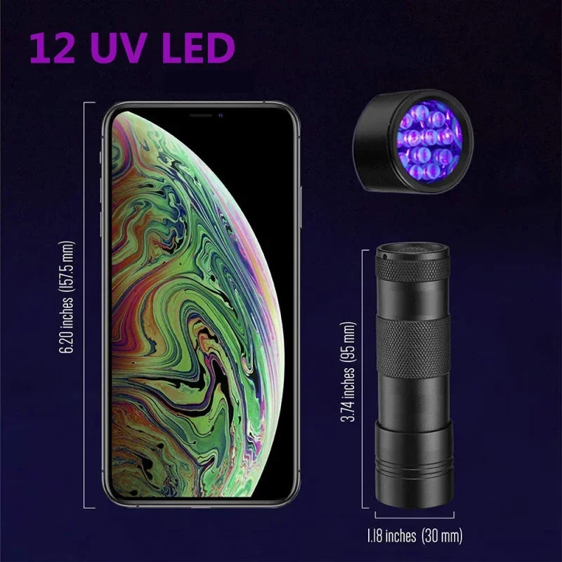 Portable UV Blacklight Flashlight