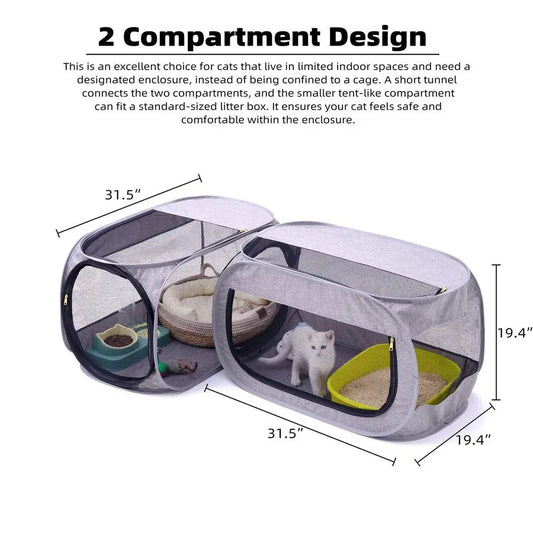 High‑Strength Mesh Indoor Cat Enclosure