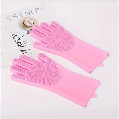Pet Grooming & Bathing Silicone Gloves