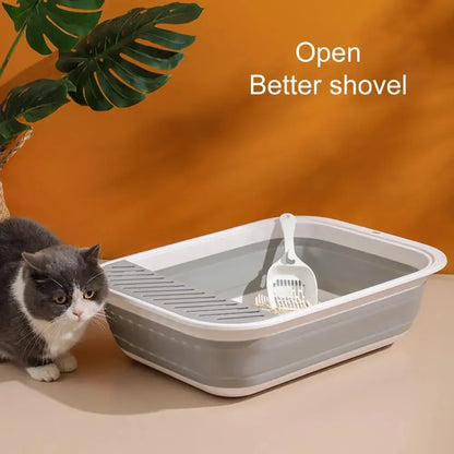 Portable Foldable Cat Litter Box (+FREE Scoop)