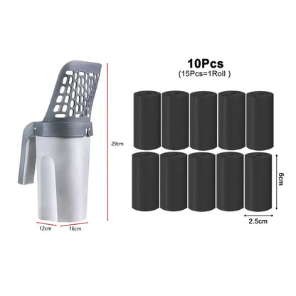 Cat Litter Scoop with Built-In Waste Bin — Quick, Clean & Hassle-Free