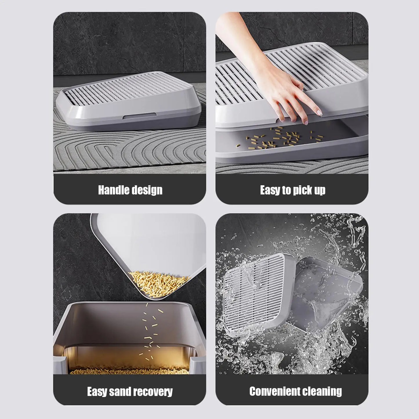 Double-Layer Cat Litter Catcher Ramp