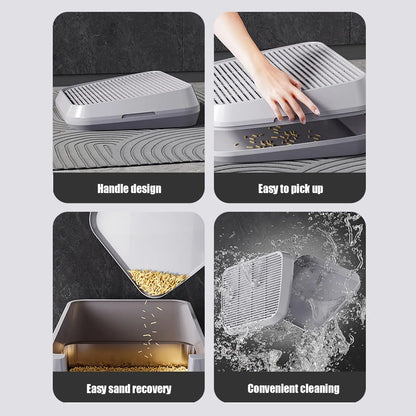 Double-Layer Cat Litter Catcher Ramp