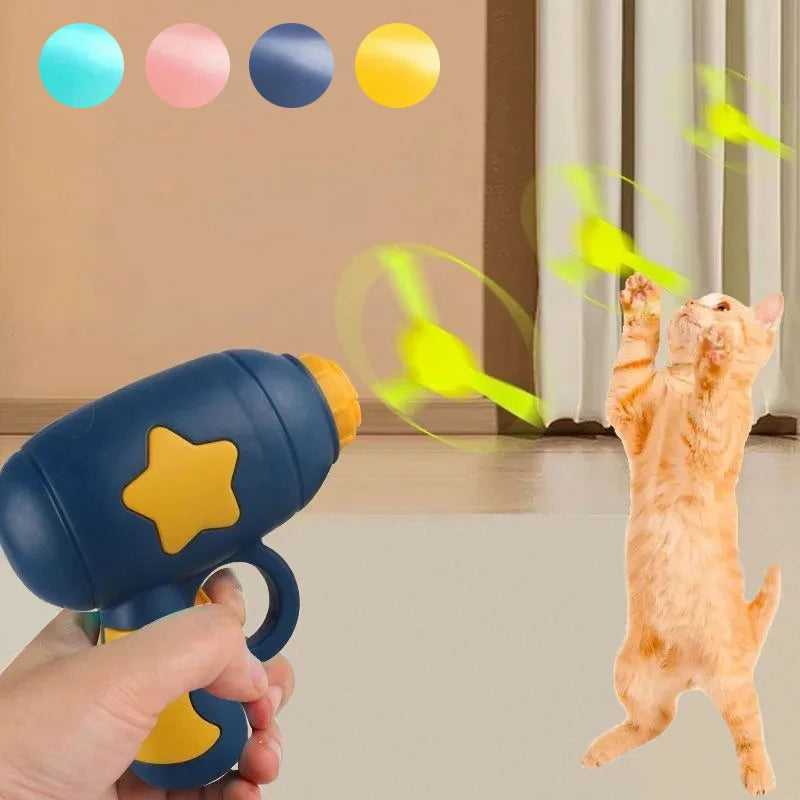 Interactive Flying Disc Gun Cat Toy