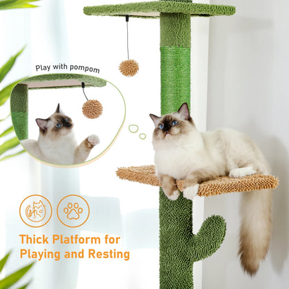 5-Tier Floor to Ceiling Cactus Cat Tree