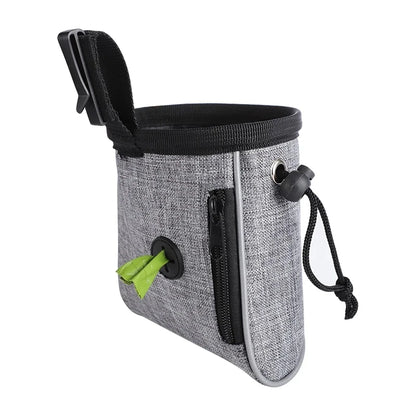 Dog Treat Training Pouch with Built-In Poop Bag Dispenser