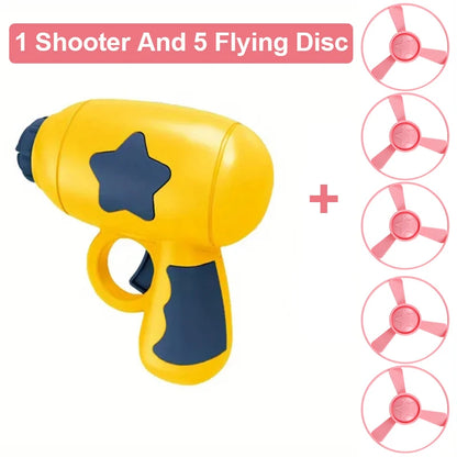 Interactive Flying Disc Gun Cat Toy