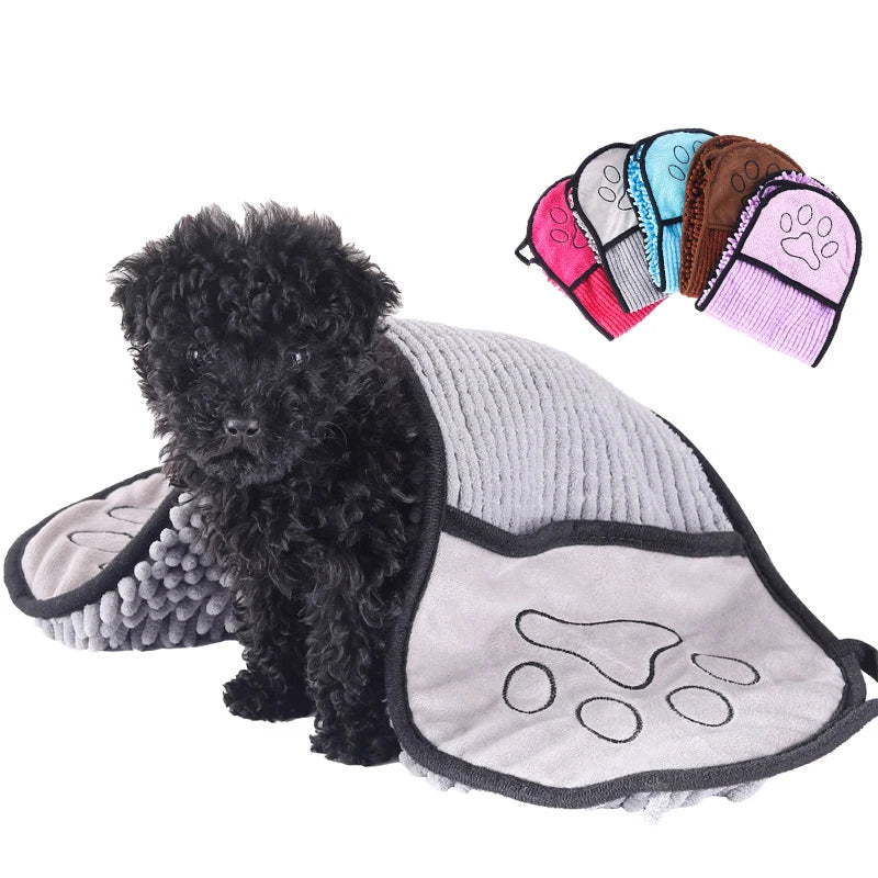 Soft Dog & Cat Bath Robe Towel Set (2 Towels)