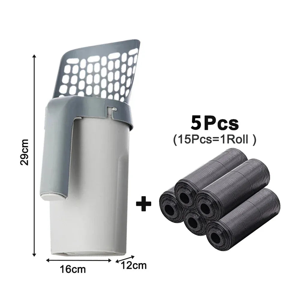 Cat Litter Scoop with Built-In Waste Bin — Quick, Clean & Hassle-Free