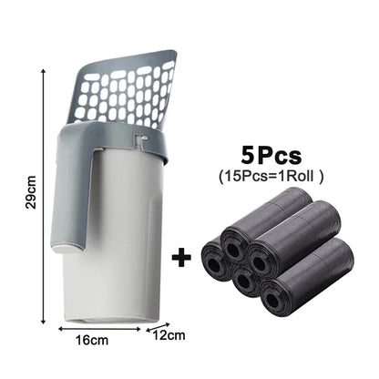 Cat Litter Scoop with Built-In Waste Bin — Quick, Clean & Hassle-Free