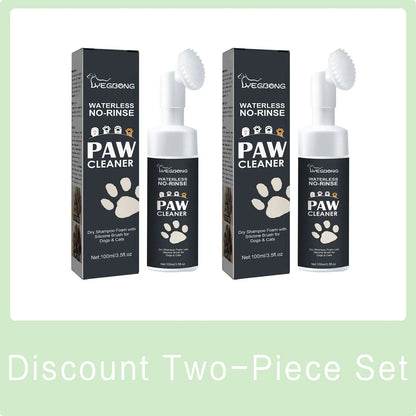 Pet Dry Shampoo Paw Cleaner with Built-In Brush (100ml) - Cidero & Co.