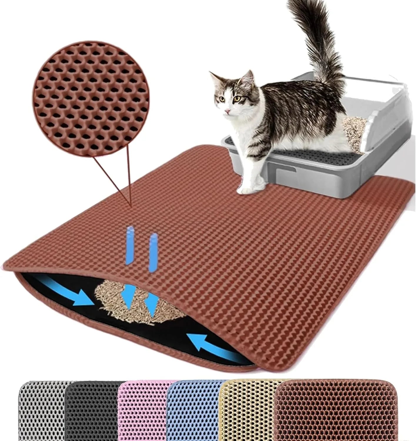 Double-Layer Cat Litter Mat