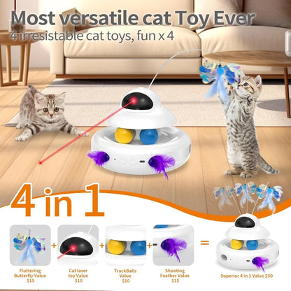 Motion Activated 4-in-1 Interactive Cat Toy