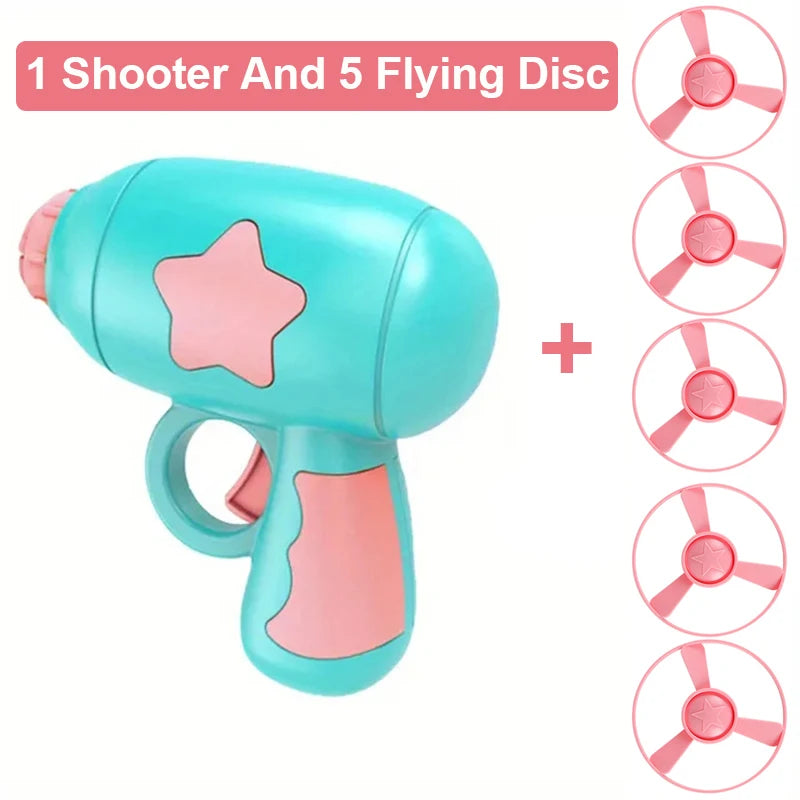 Interactive Flying Disc Gun Cat Toy
