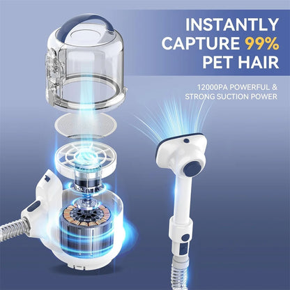 5-in-1 Dog Grooming Clipper with Built-In Vacuum